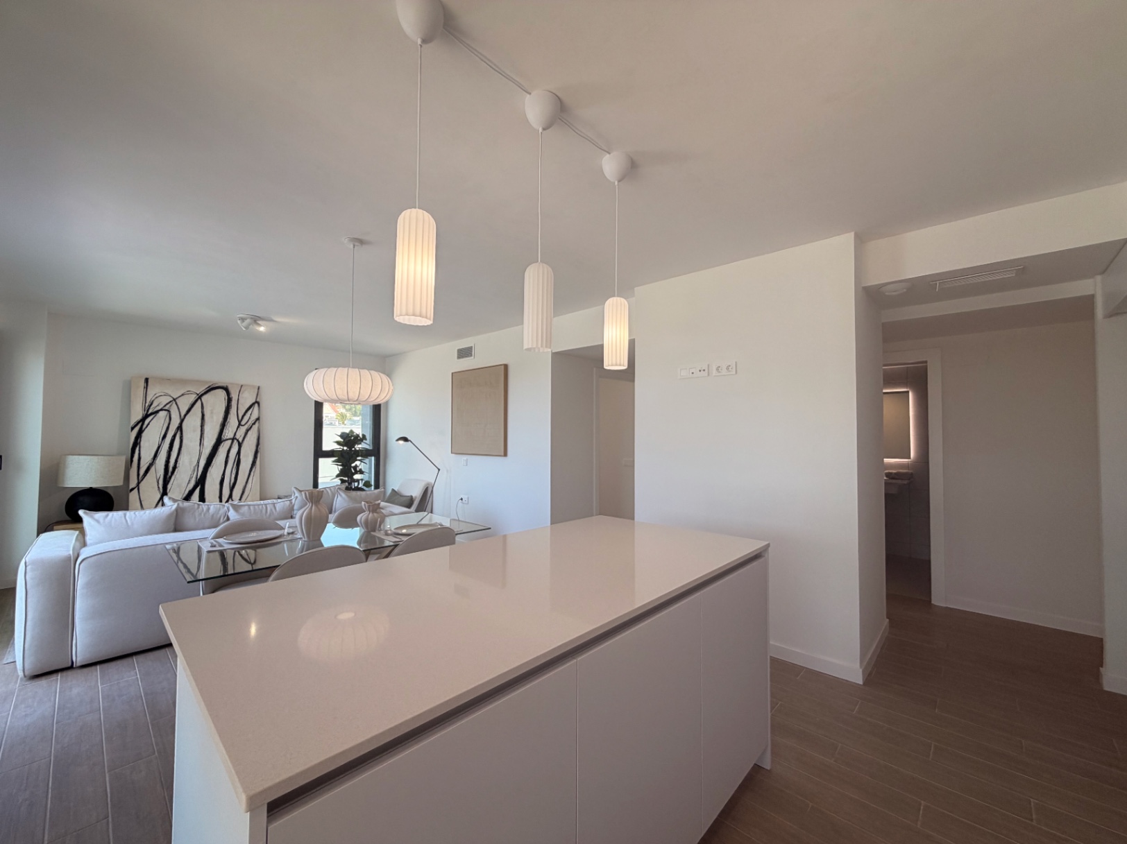 Newly built apartments under construction in Calpe