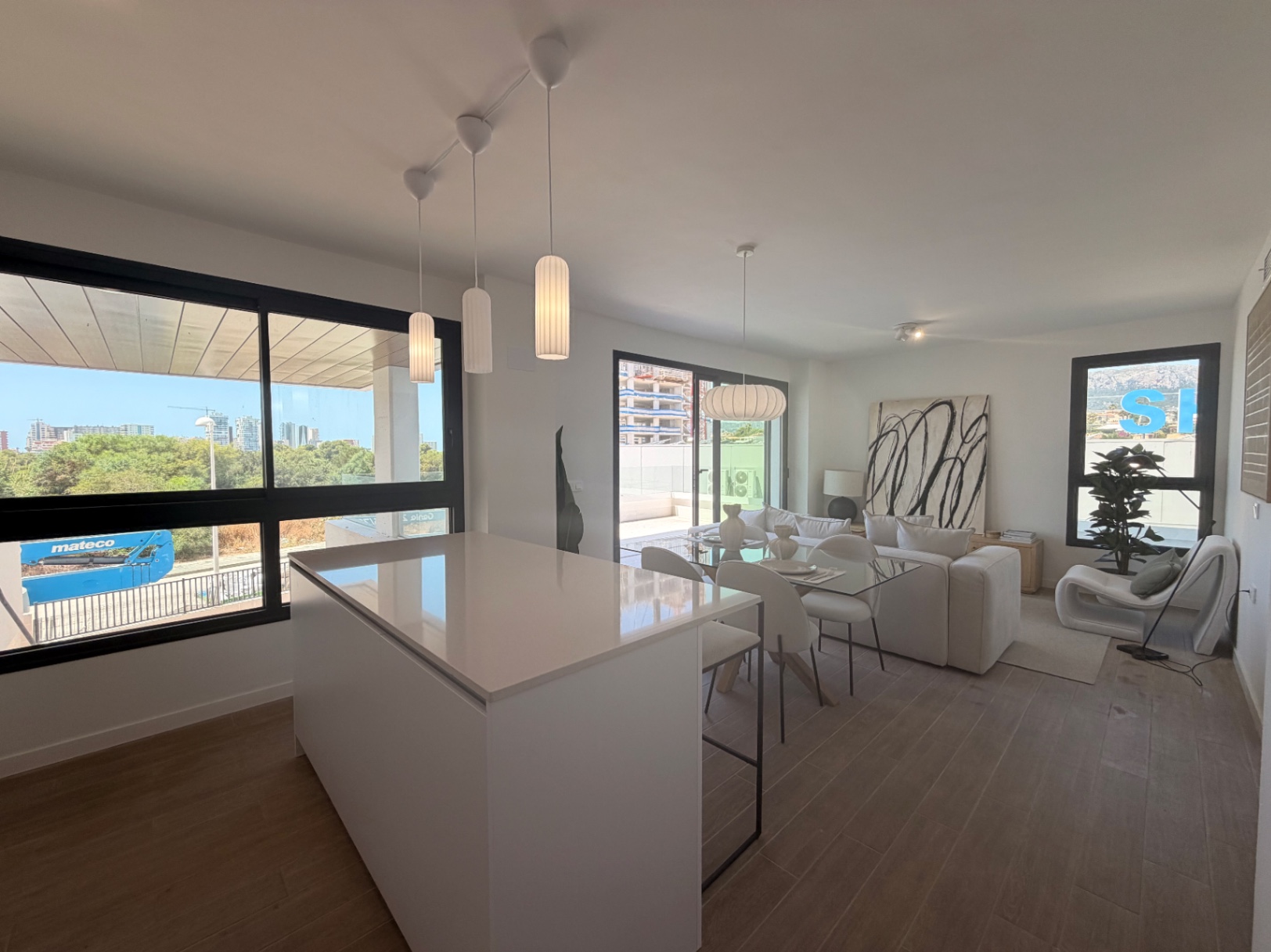 Newly built apartments under construction in Calpe