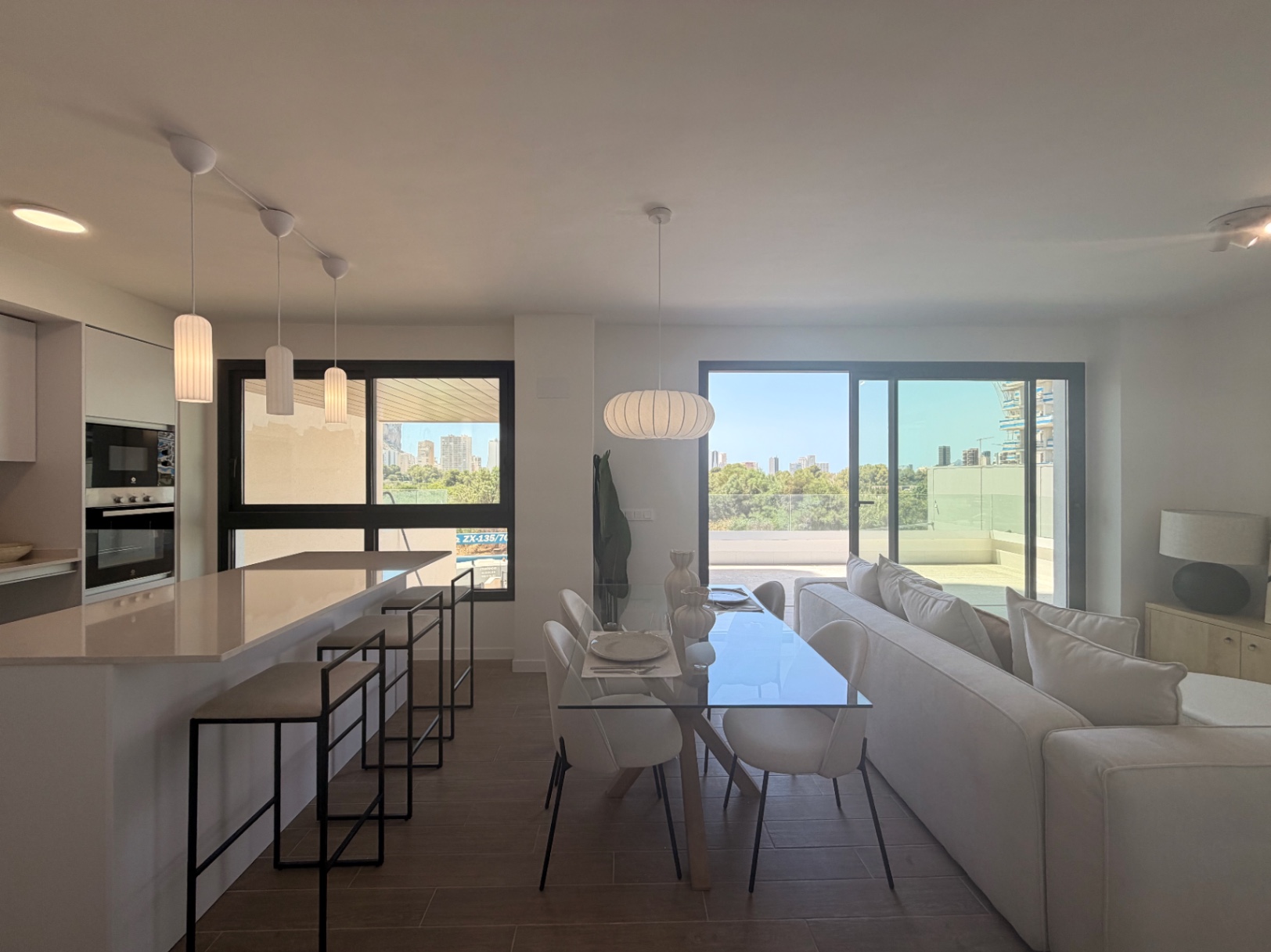 Newly built apartments under construction in Calpe