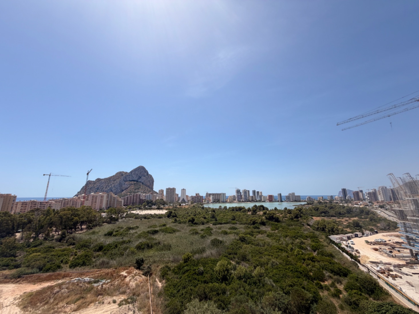 Newly built apartments under construction in Calpe