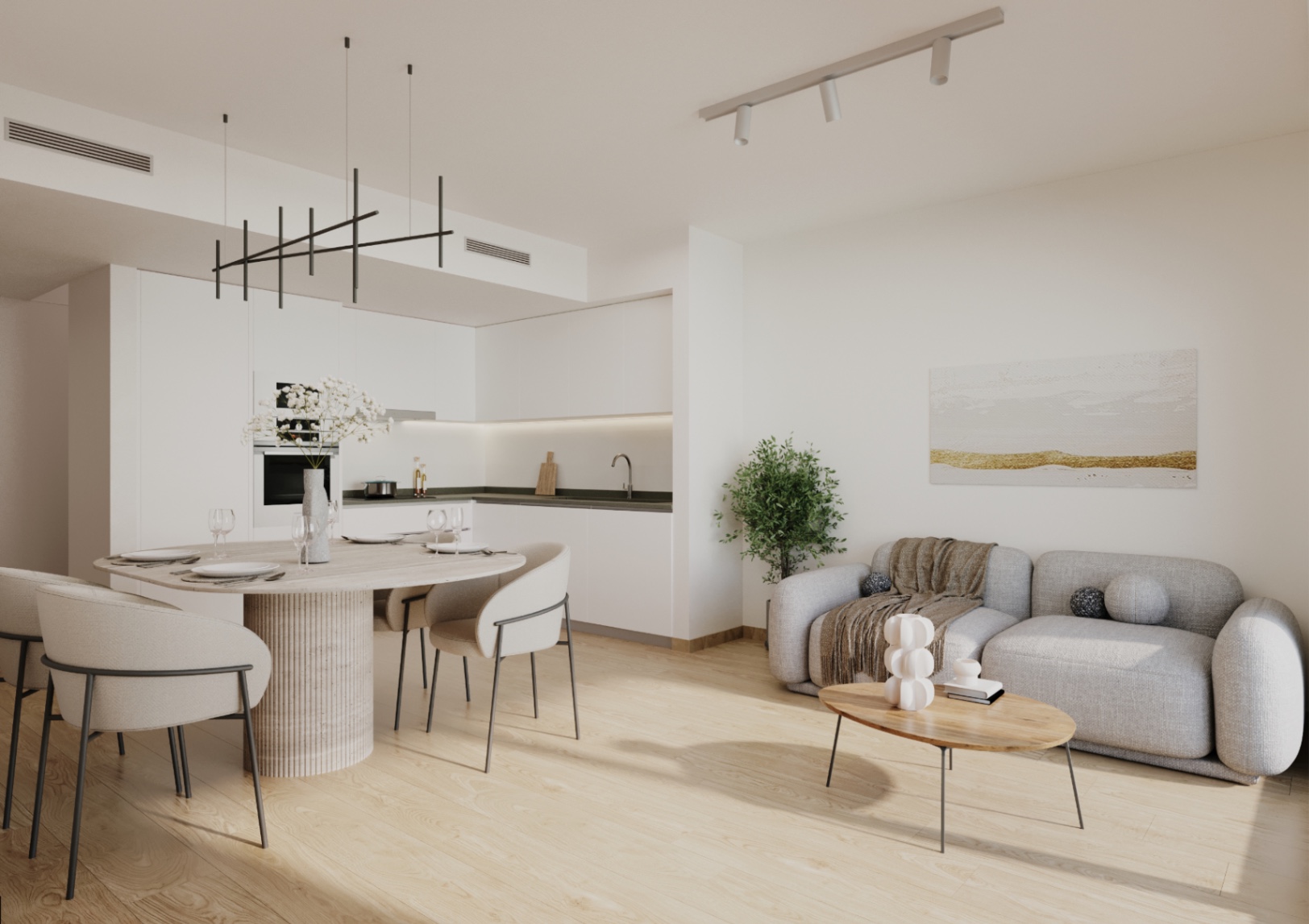 New construction apartments for sale under construction close to the beach in Calpe