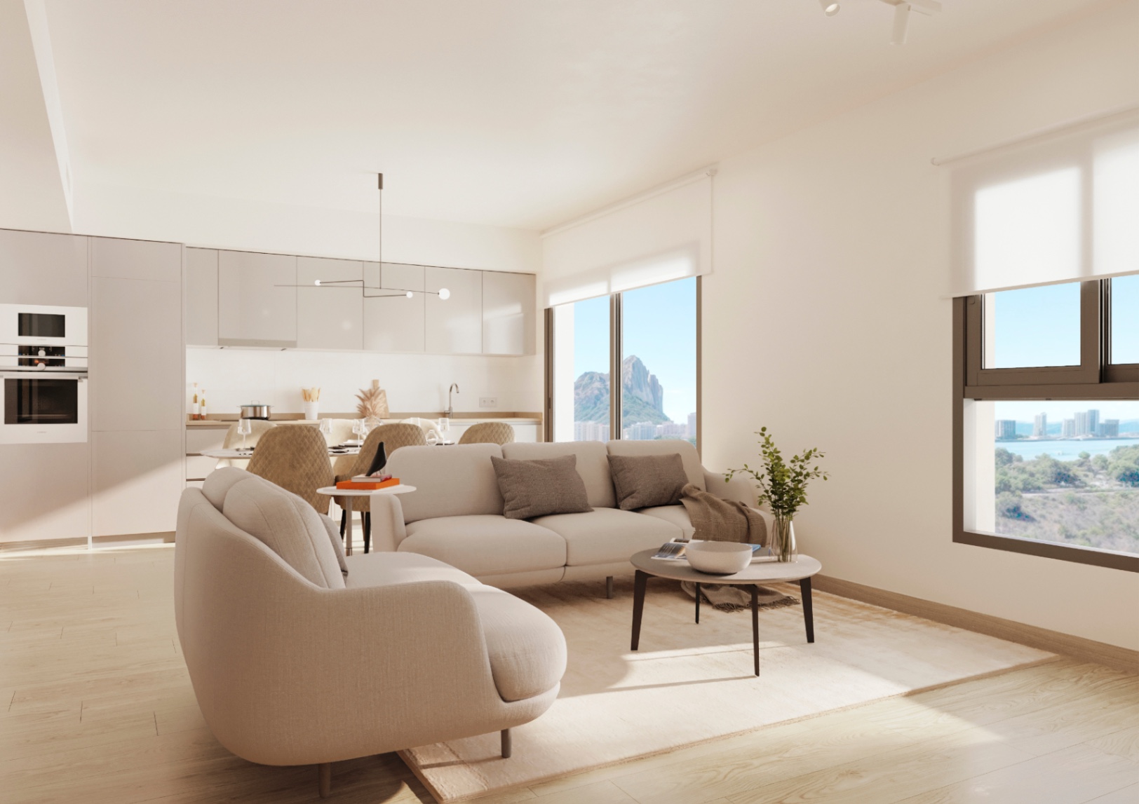 New construction apartments for sale under construction close to the beach in Calpe