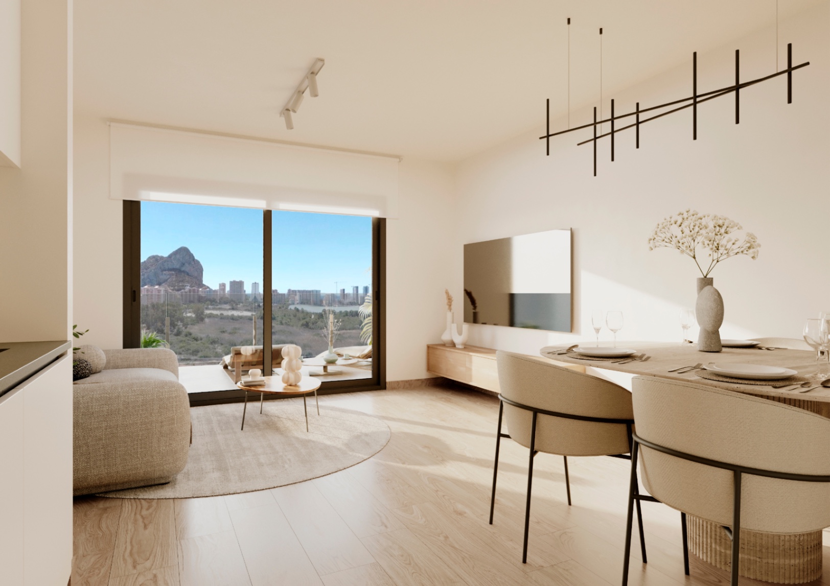 New construction apartments for sale under construction close to the beach in Calpe