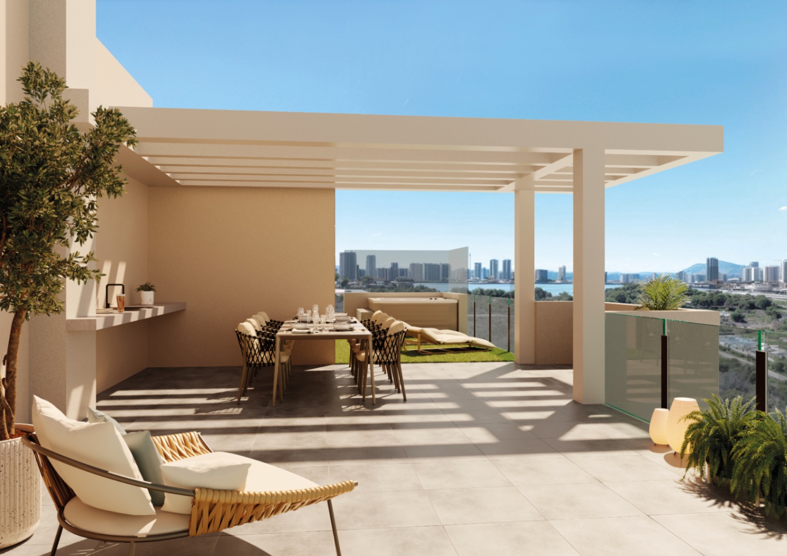 New construction apartments for sale under construction close to the beach in Calpe