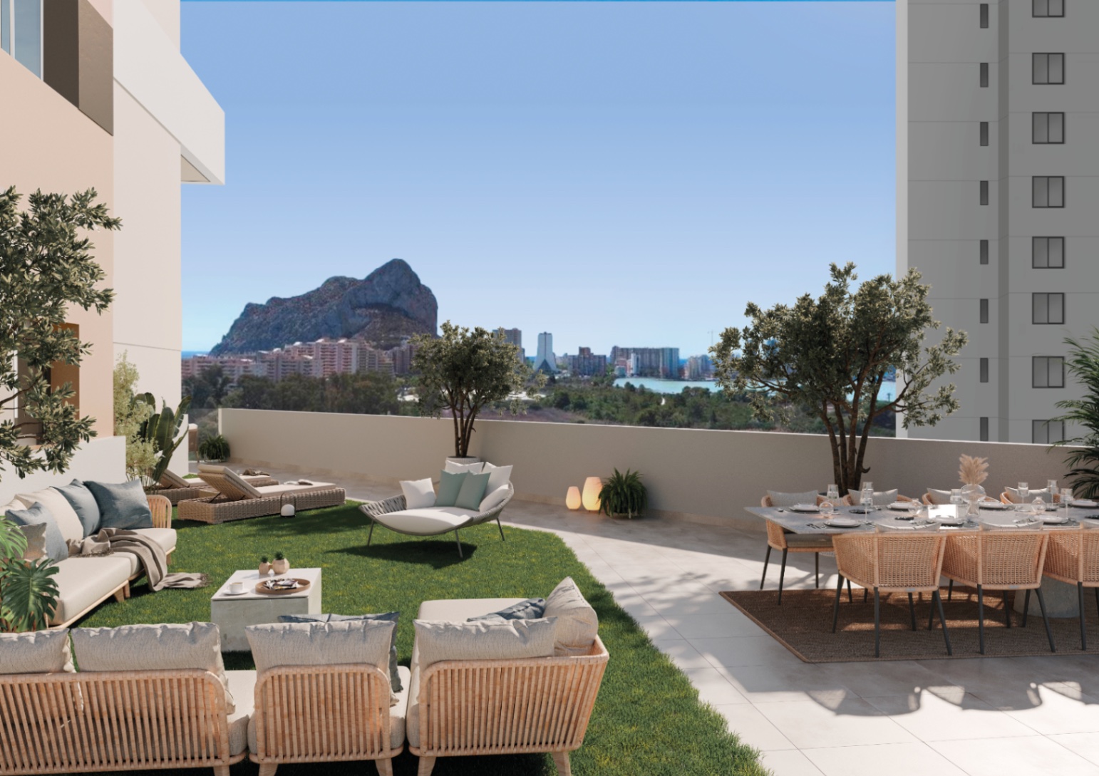 New construction apartments for sale under construction close to the beach in Calpe