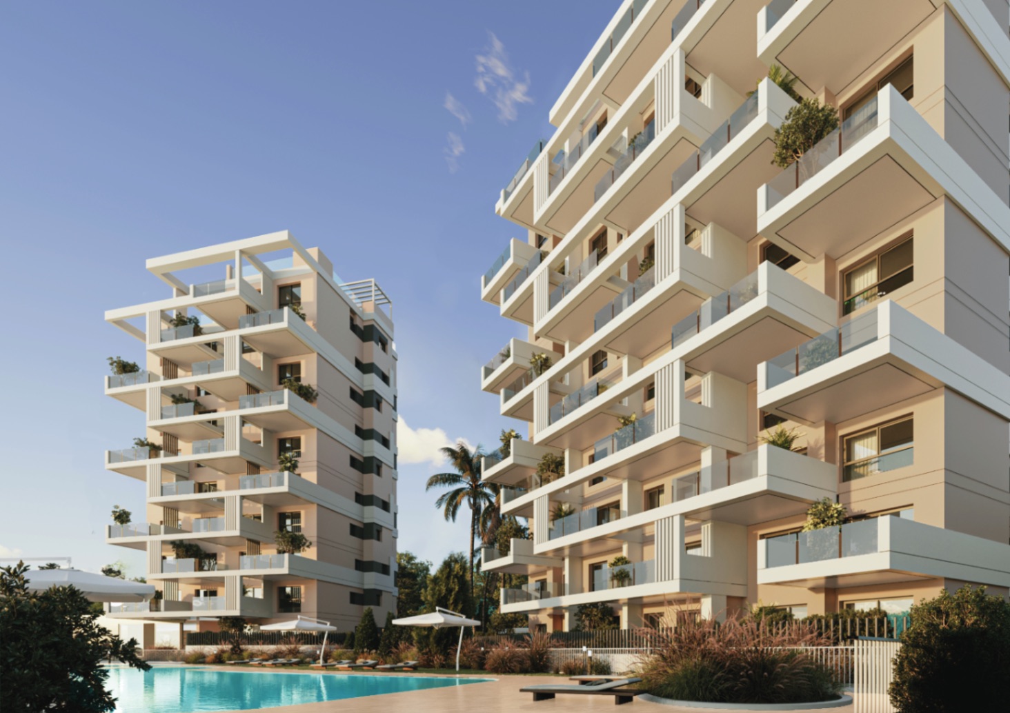 New construction apartments for sale under construction close to the beach in Calpe