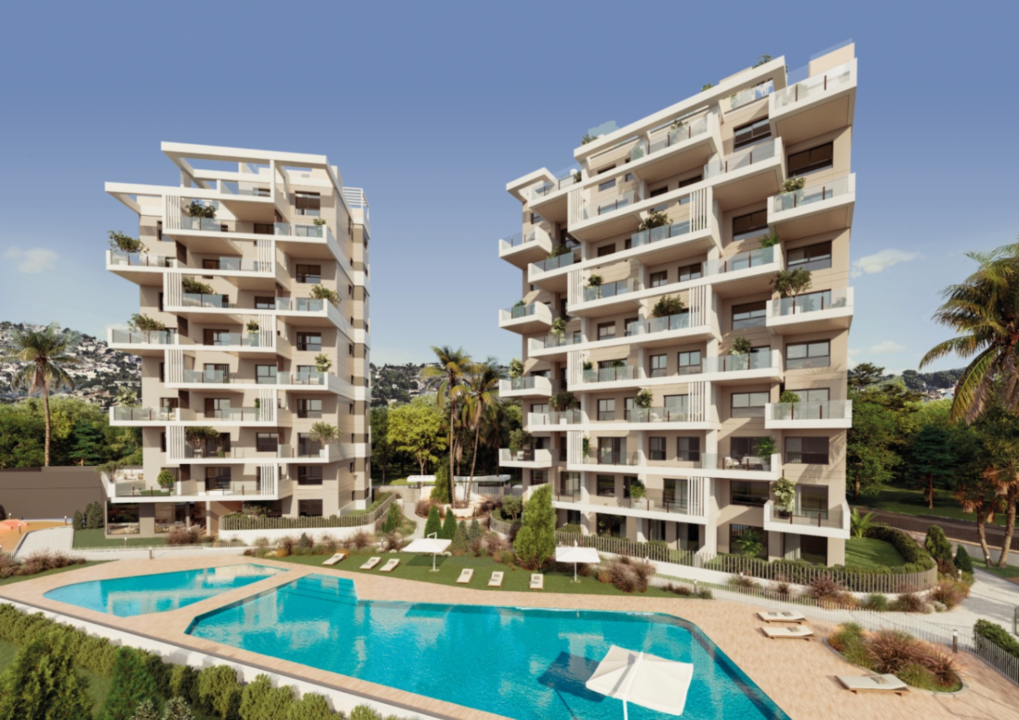 New construction apartments for sale under construction close to the beach in Calpe