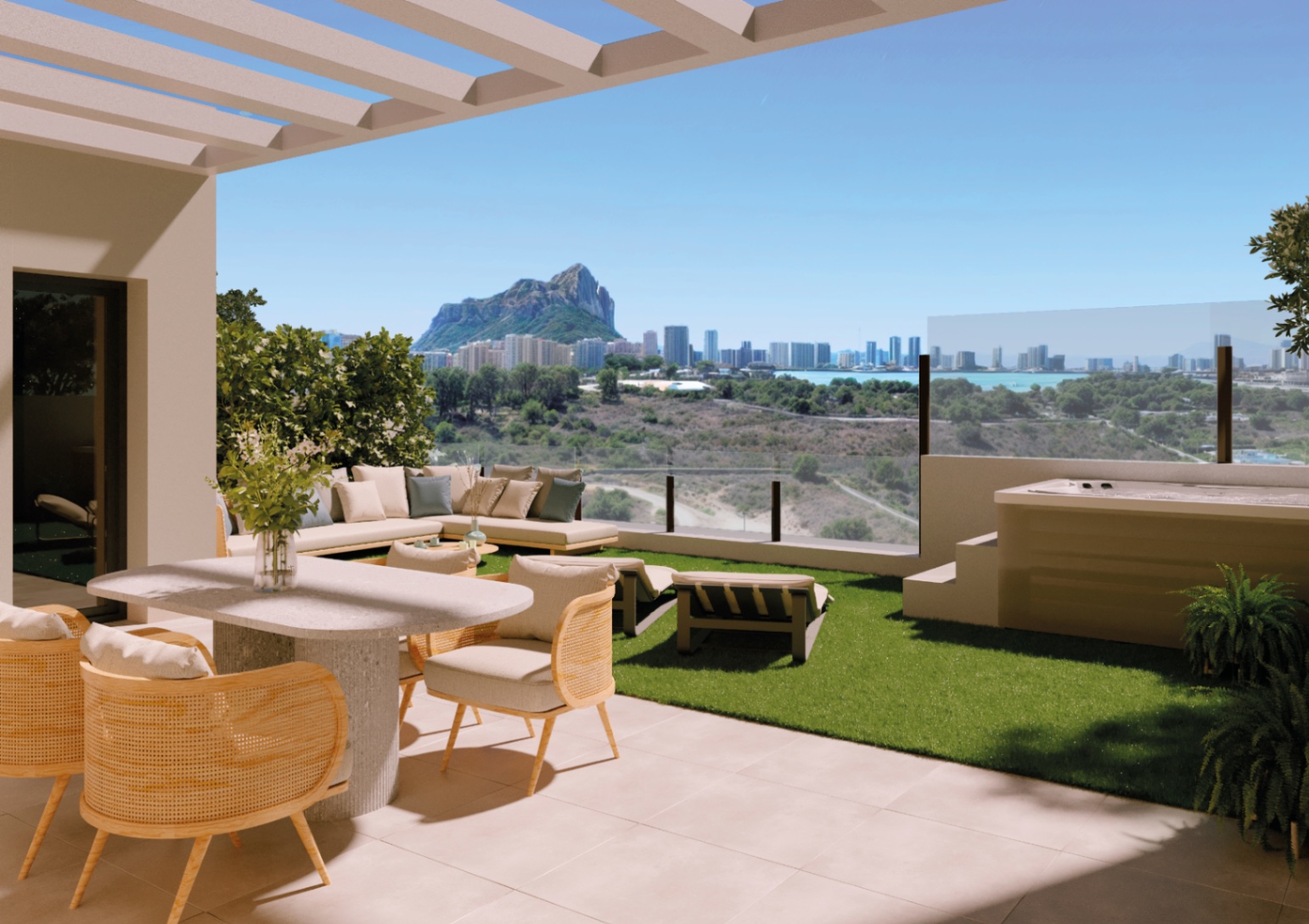New construction apartments for sale under construction close to the beach in Calpe