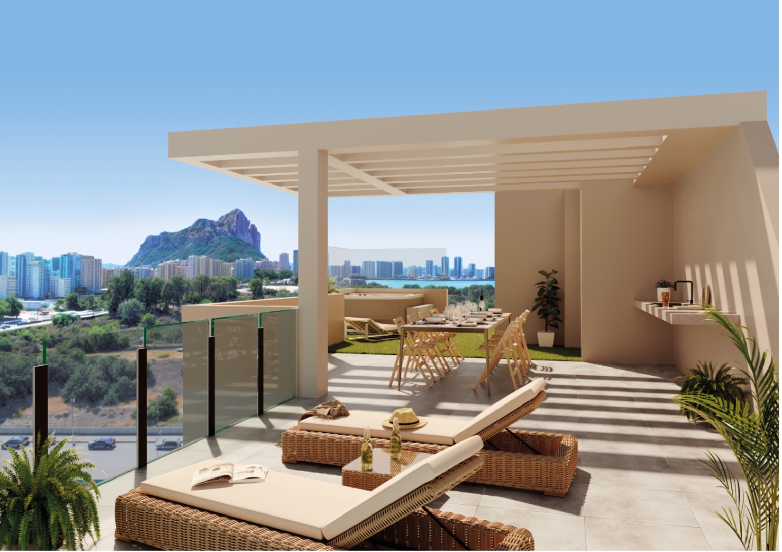 New construction apartments for sale under construction close to the beach in Calpe