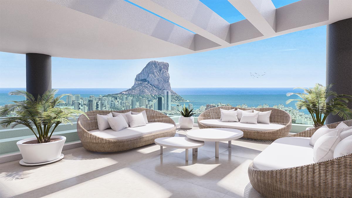 Apartamentos de nueva construcción de lujo en venta en Calpe, cerca de la playa Arenal-Bol.