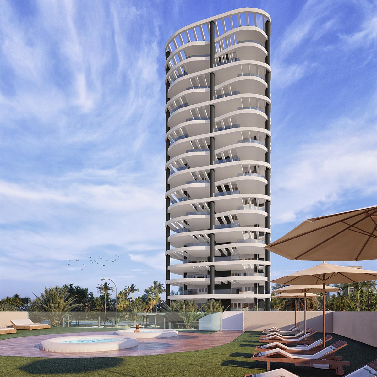 Apartamentos de nueva construcción de lujo en venta en Calpe, cerca de la playa Arenal-Bol.
